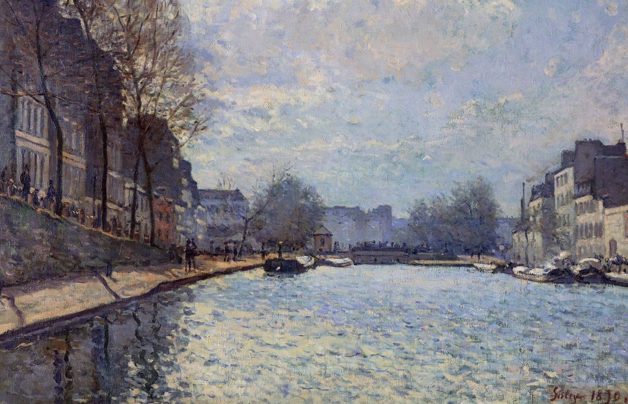 Ansicht des Canal Saint-Martin, Paris, 1870 von Alfred Sisley