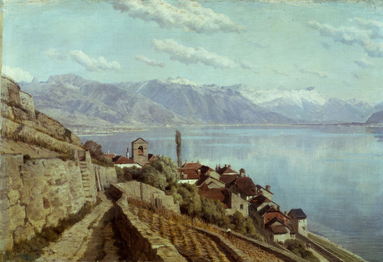 Das Dorf Saint-Saphorin von Alfred Chavannes
