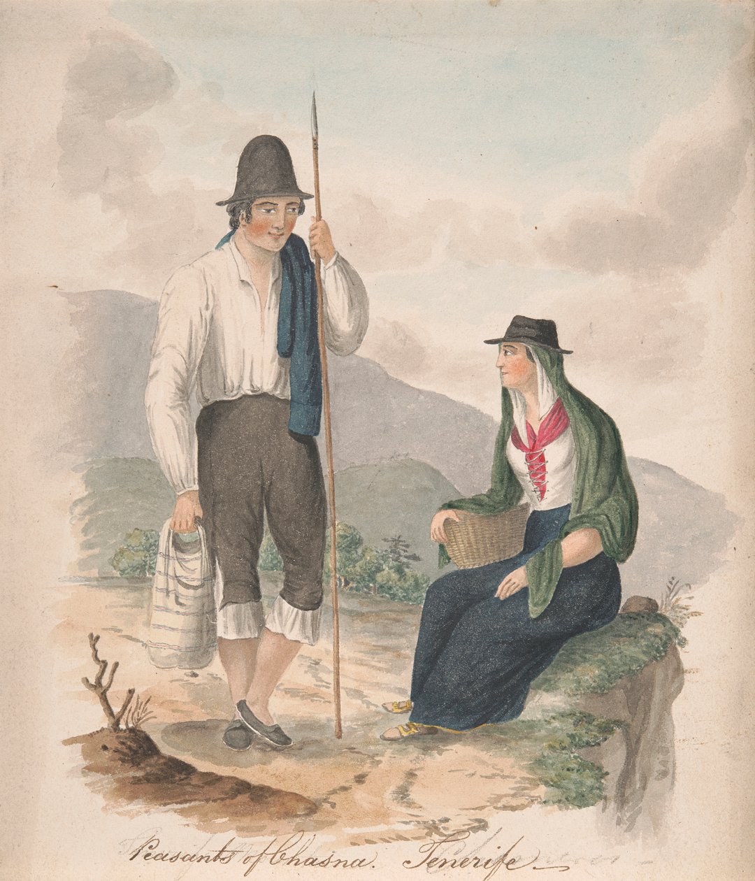 Bauern von Chasna, Teneriffa von Alfred Diston