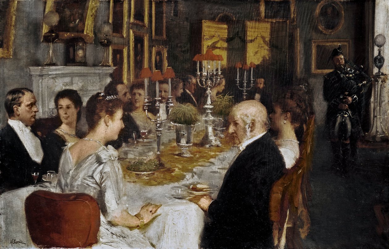 Abendessen im Haddo House von Alfred Edward Emslie