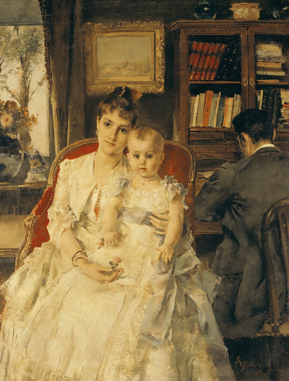 Alles Glück (Familienszene) ca. 1880 von Alfred Emile Stevens
