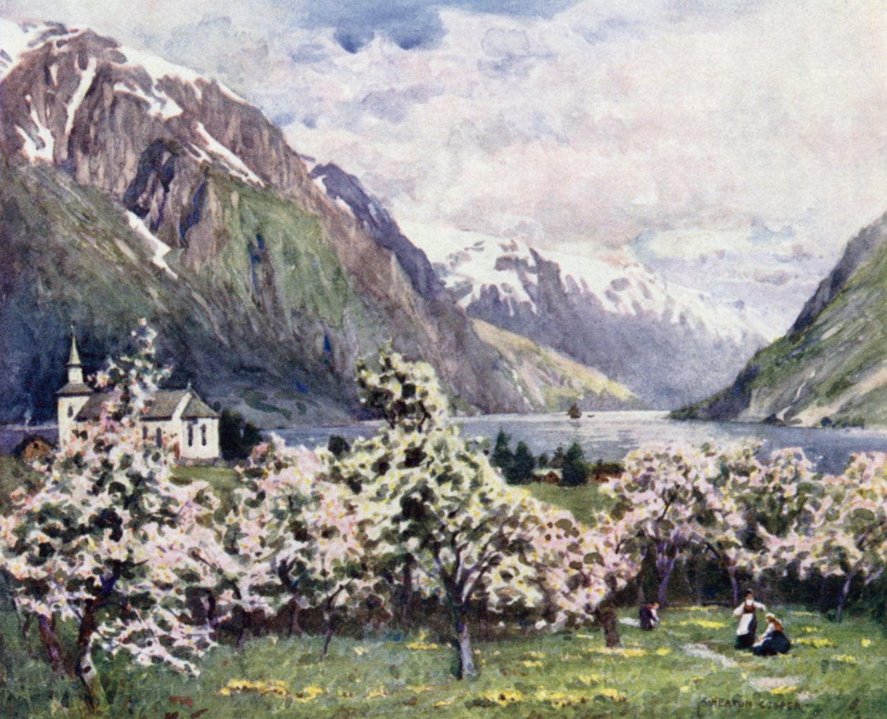 Oode, Hardangerfjord von Alfred Heaton Cooper