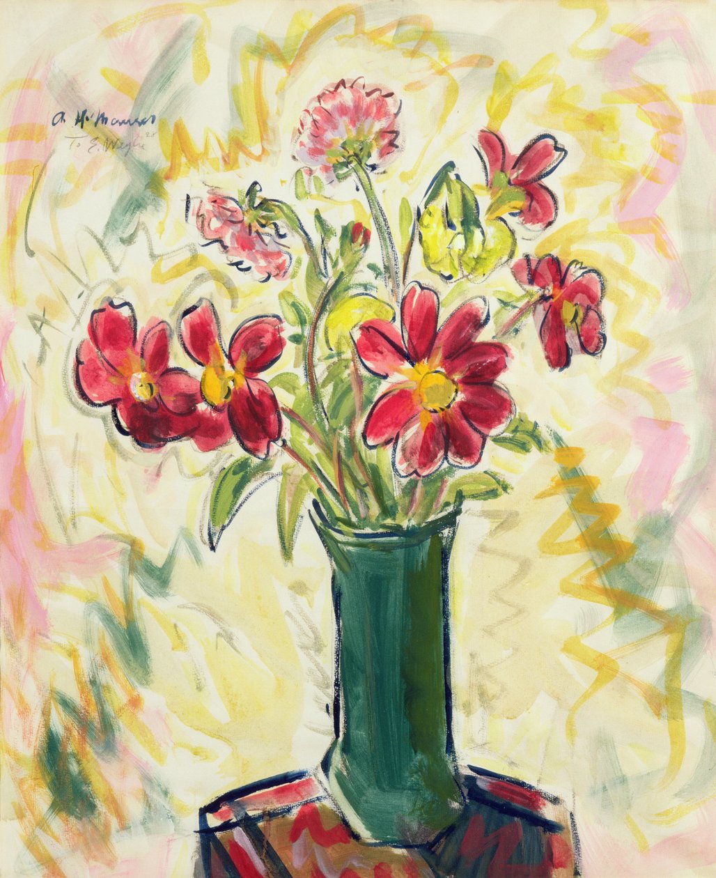 Blumen in einer grünen Vase von Alfred Henry Maurer