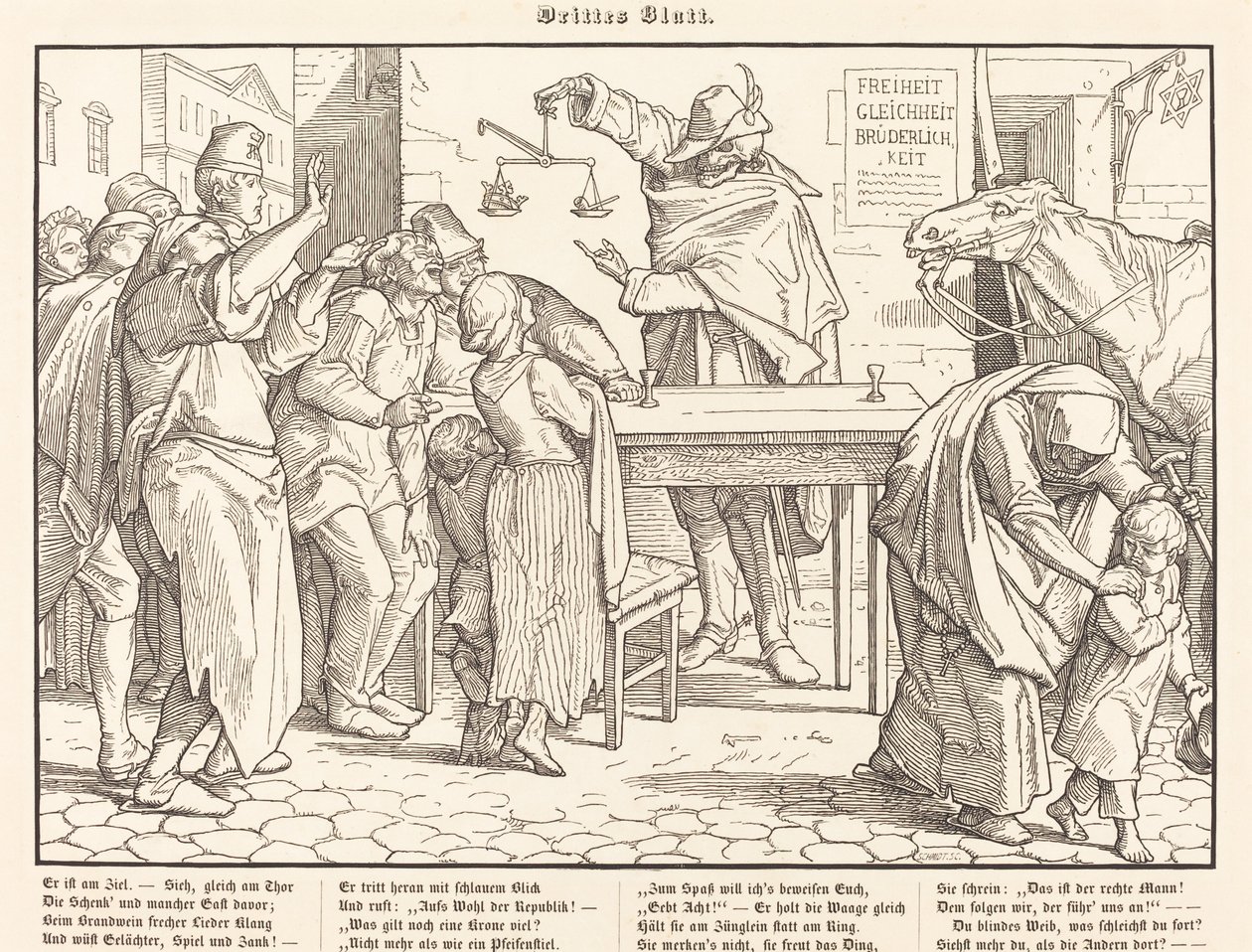 Auch ein Totentanz III von Alfred Rethel