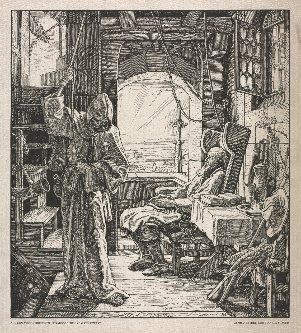 Totentanz: Tod als Freund von Alfred Rethel