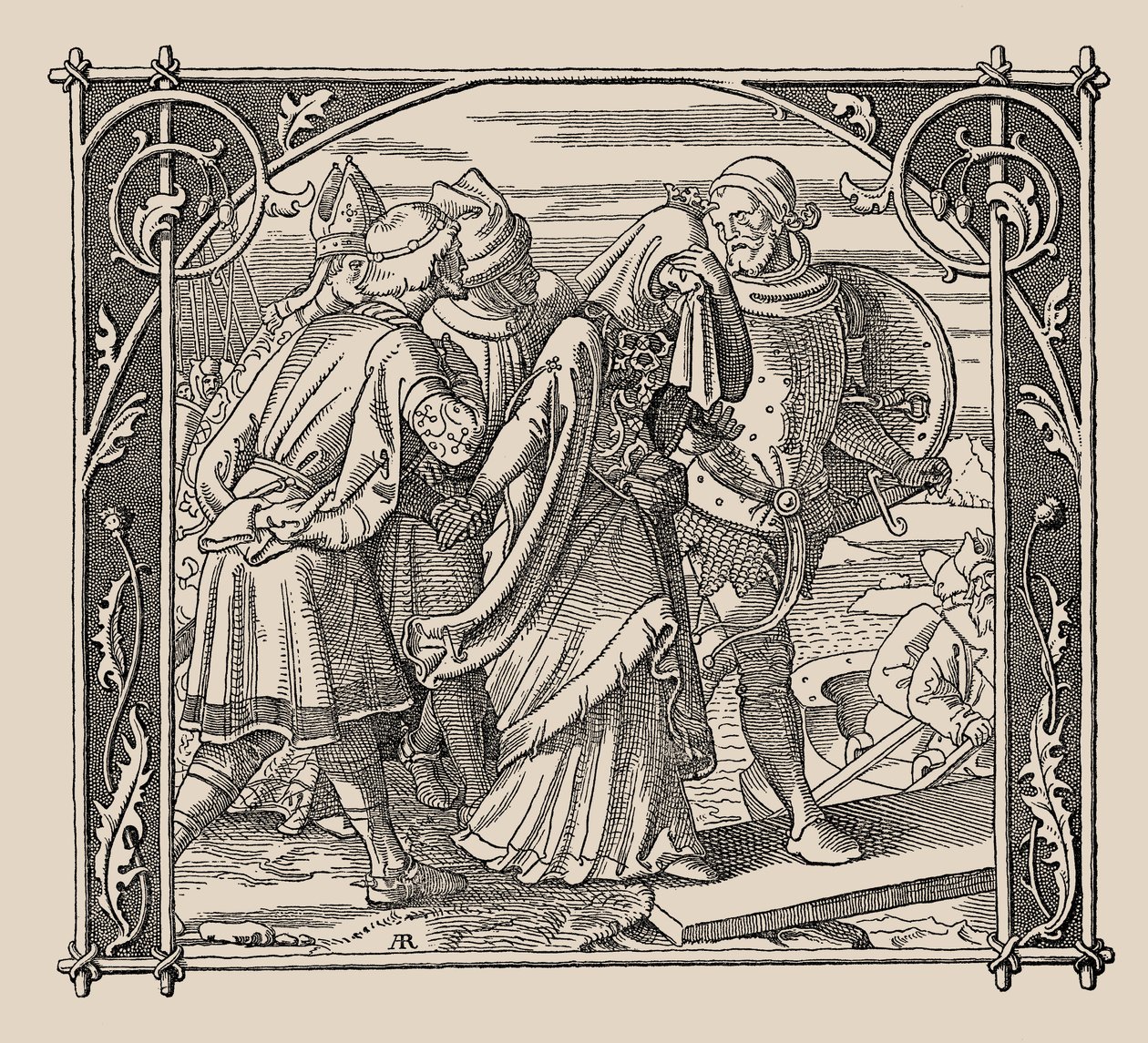 Die Nibelungen. Kriemhilds Abschied, 1840-1841 von Alfred Rethel
