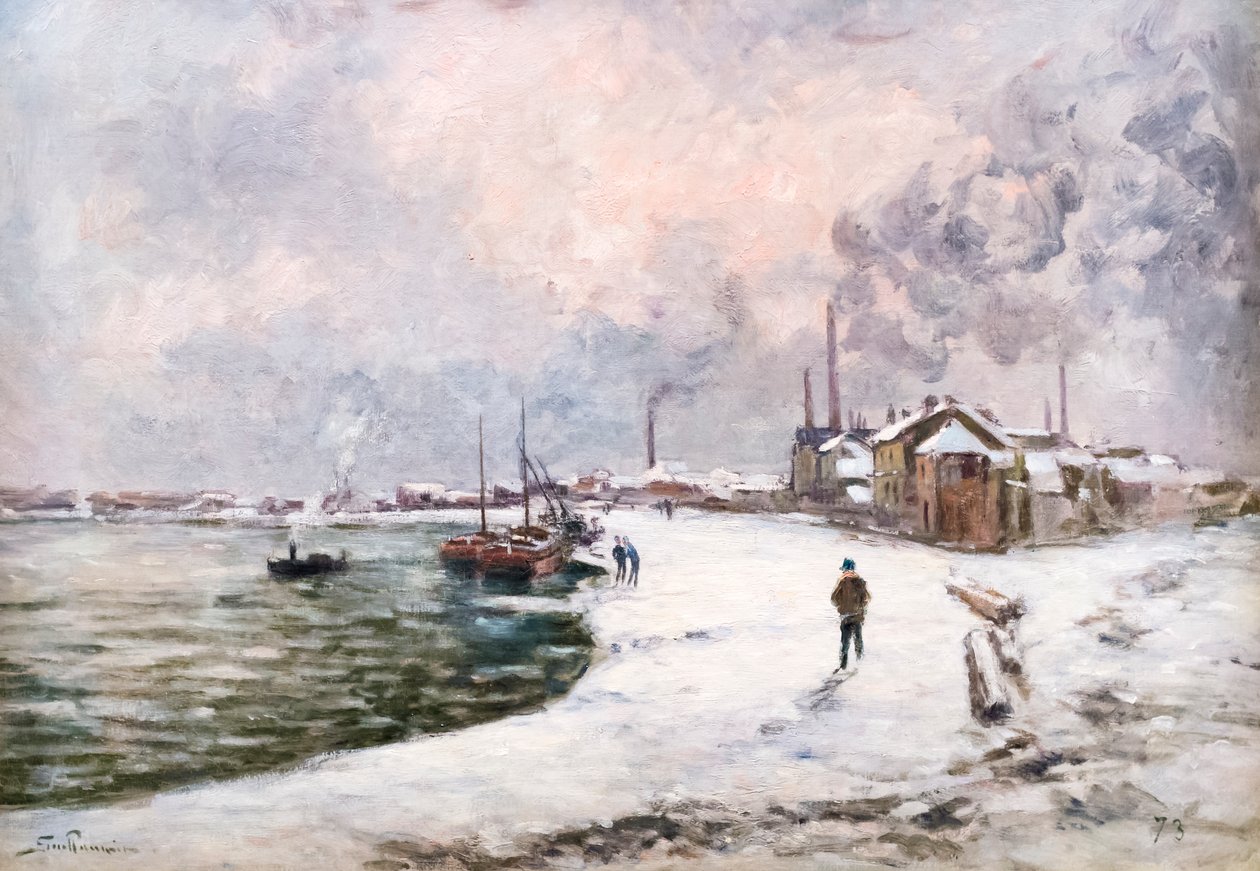 Ivry im Schnee von Alfred Sisley