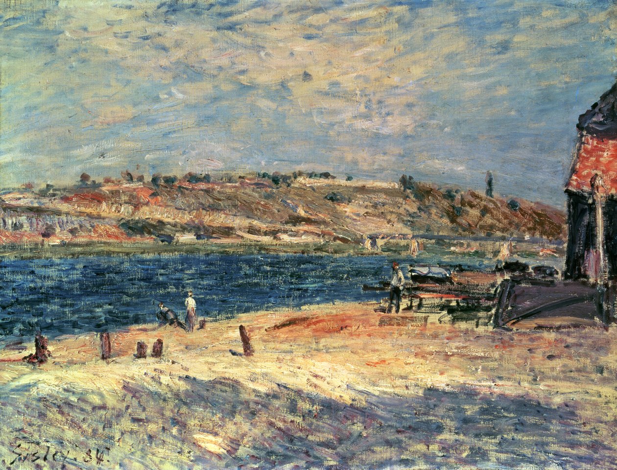 Flussufer bei Saint-Mammes von Alfred Sisley