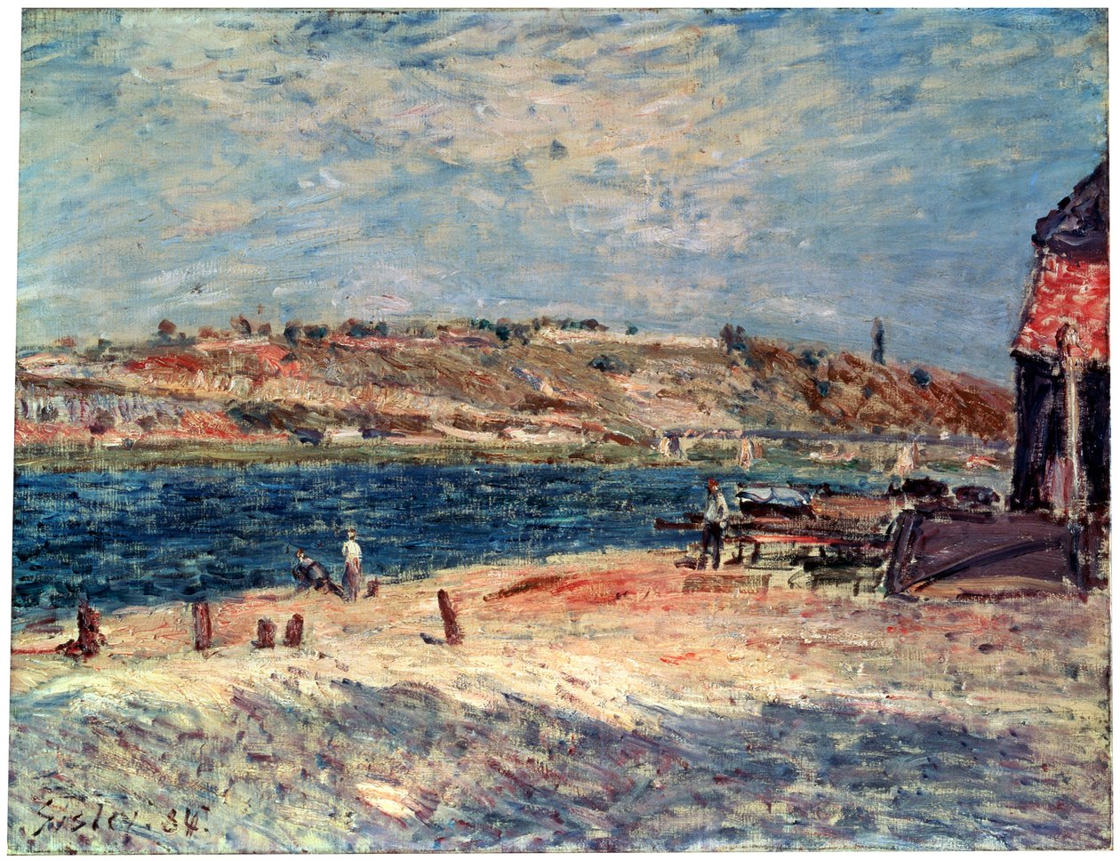 Flussufer bei Saint-Mammès, 1884 von Alfred Sisley