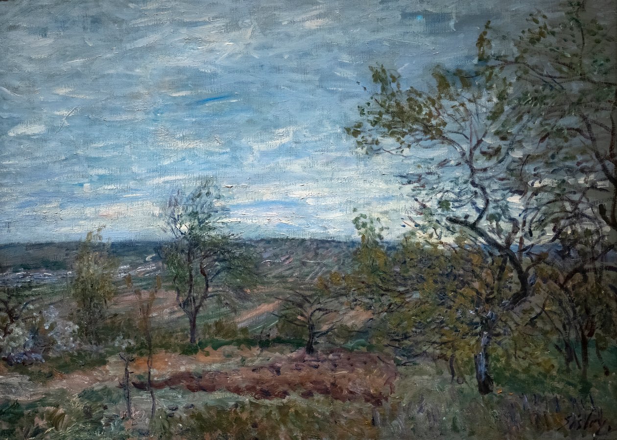 Windiger Tag in Veneux von Alfred Sisley