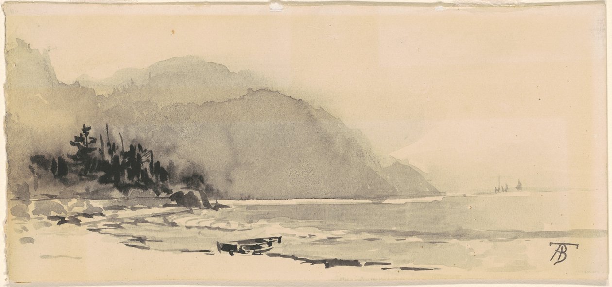 Boot am Strand von Alfred Thompson Bricher