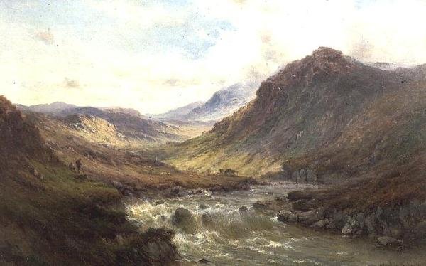 Die Wasserfälle bei Invergarry, Glen Till von Alfred de Breanski