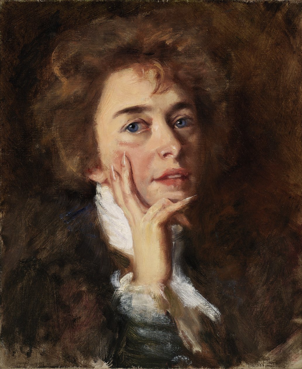 Selbstporträt mit Jabot von Alice Pike Barney