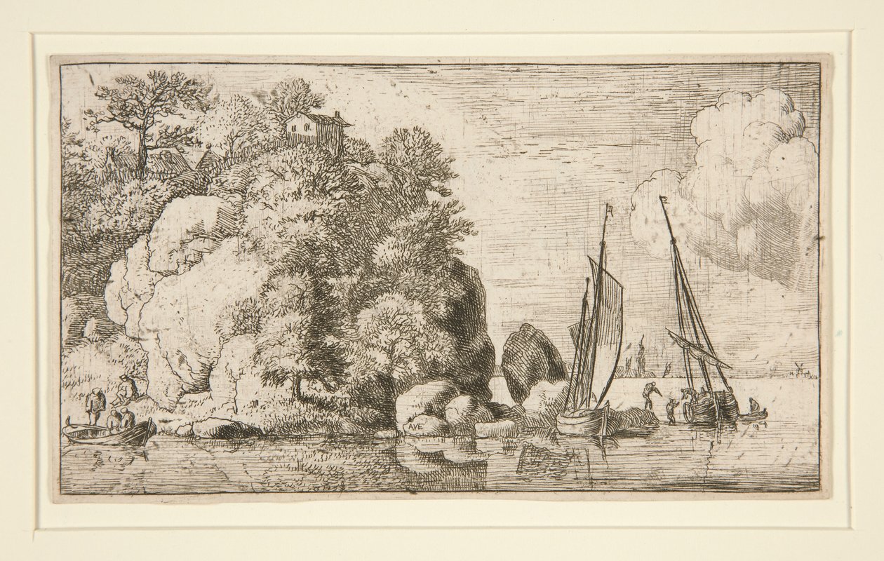Die zwei Boote auf dem Fluss von Allaert van Everdingen