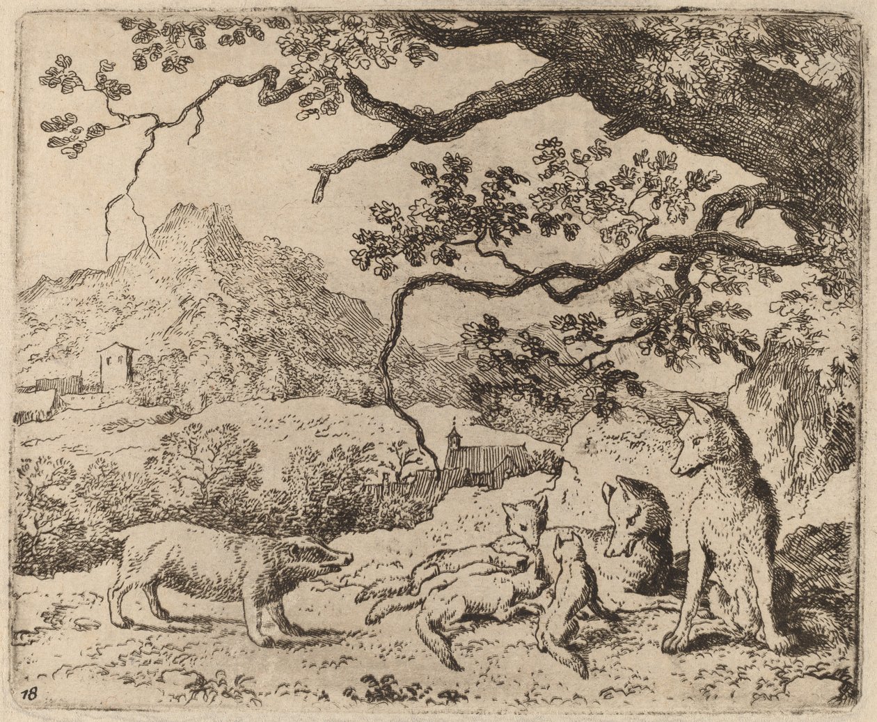 Der Dachs als Bote von Allart van Everdingen