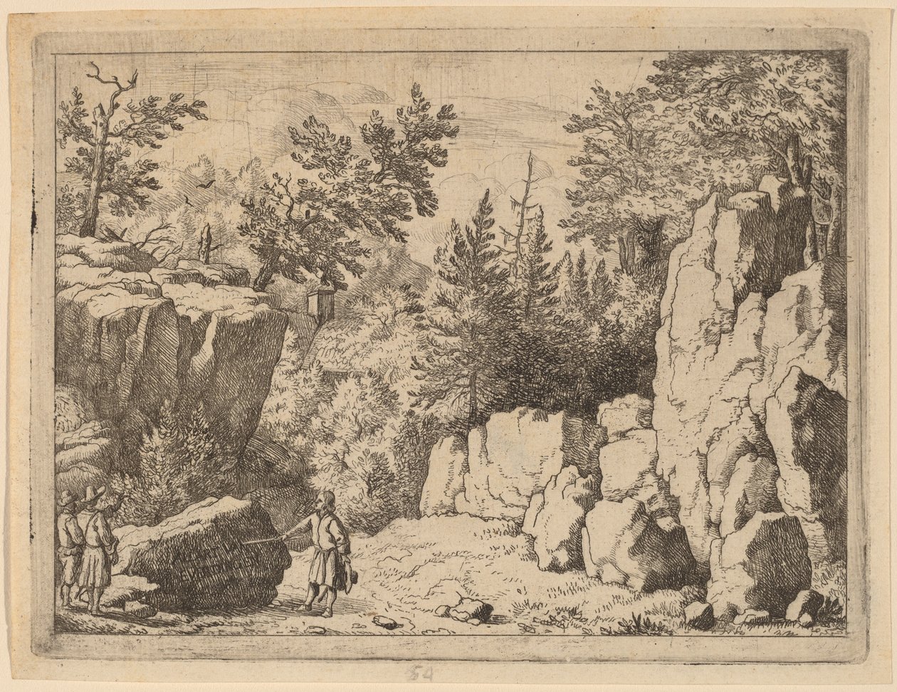 Die Inschrift auf dem Felsen von Allart van Everdingen