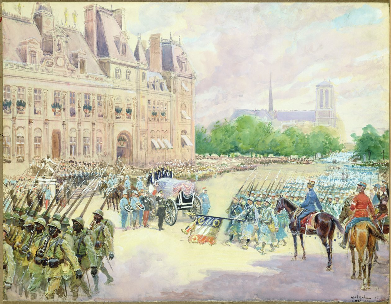 Beerdigung von General Joseph Gallieni (1849-1916), 1916 von Alphonse Lalauze