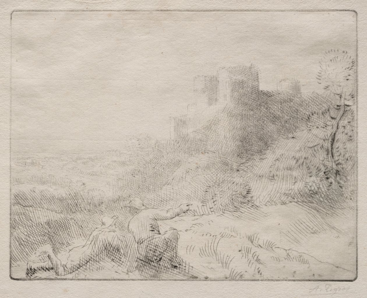 Ein altes Schloss von Alphonse Legros