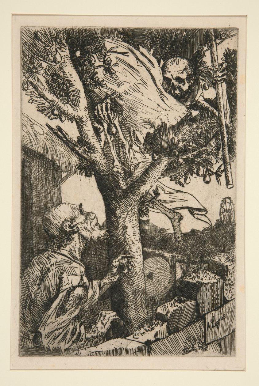 Tod in einem Birnbaum von Alphonse Legros