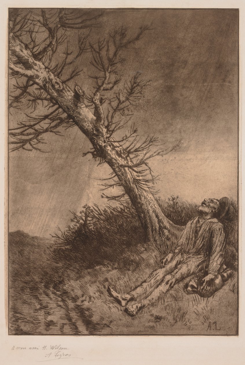 Tod eines Vagabunden von Alphonse Legros