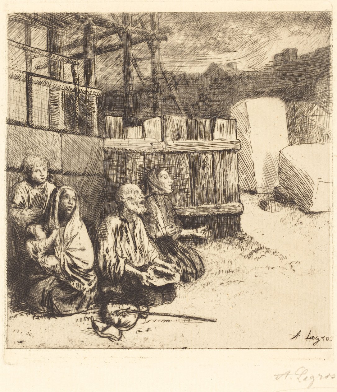 Englische Bettler von Alphonse Legros