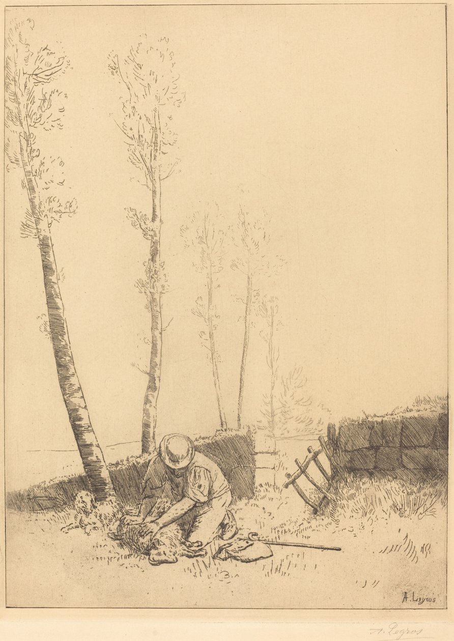 Das Finden des Schafes von Alphonse Legros