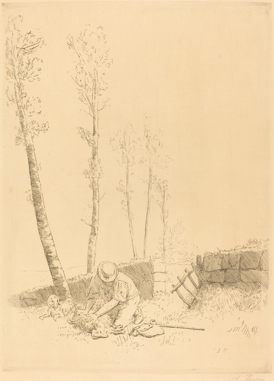 Das gefundene Schaf Le mouton retrouvé von Alphonse Legros