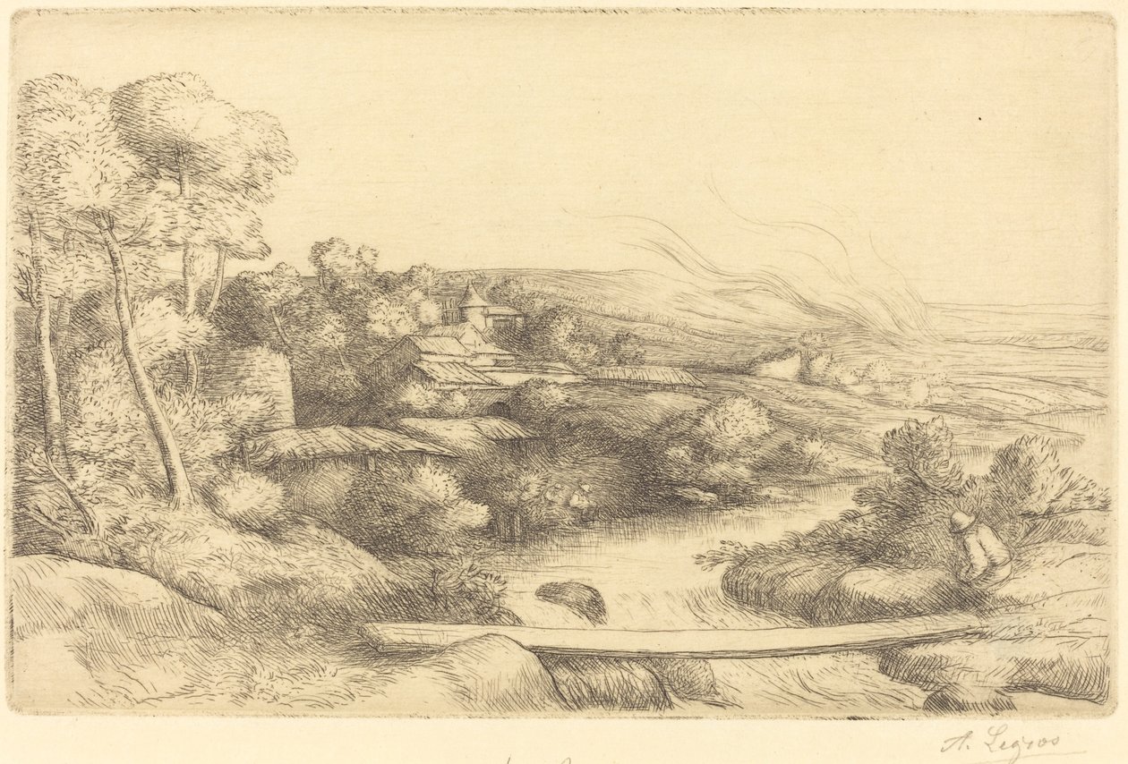 Fußgängerbrücke (La passerelle) von Alphonse Legros