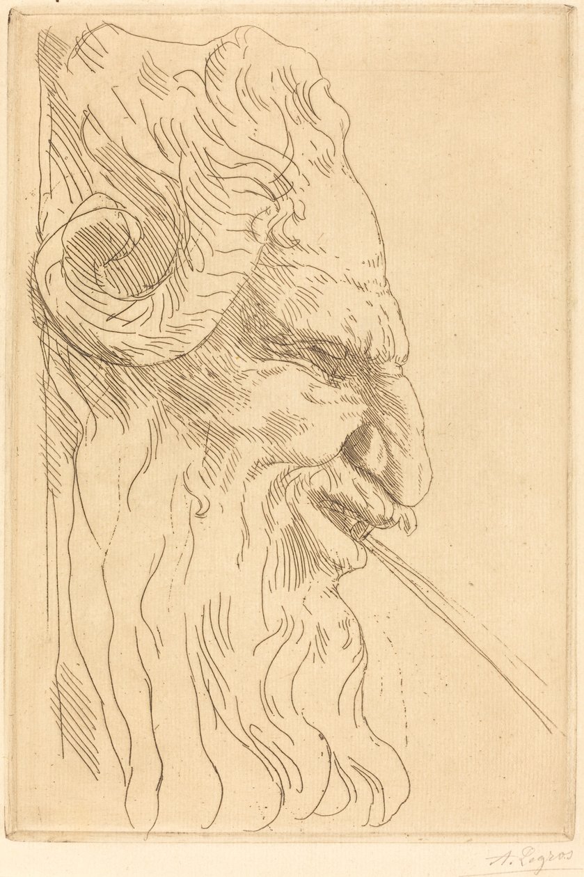 Kopf eines Satyrs von Alphonse Legros