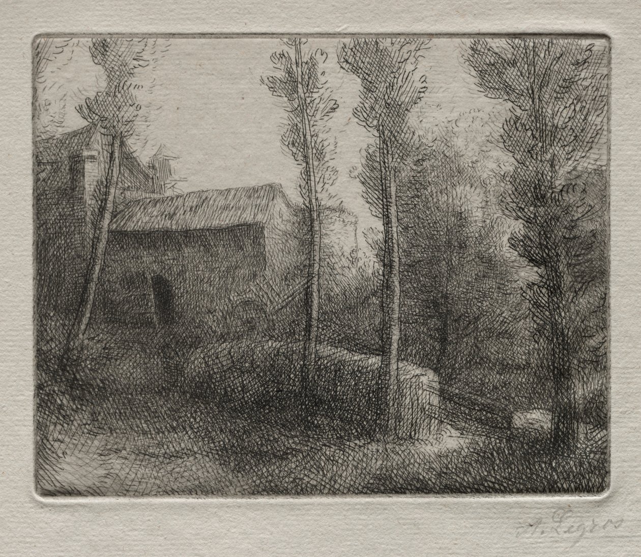 Die Brücke der Mühle von Alphonse Legros