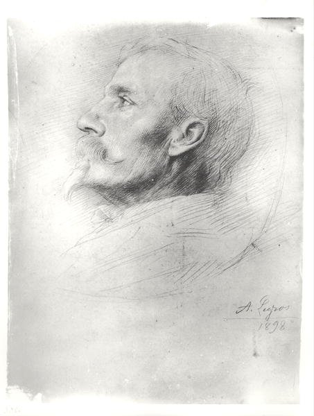 Porträt von Walter Crane (1845-1915) von Alphonse Legros