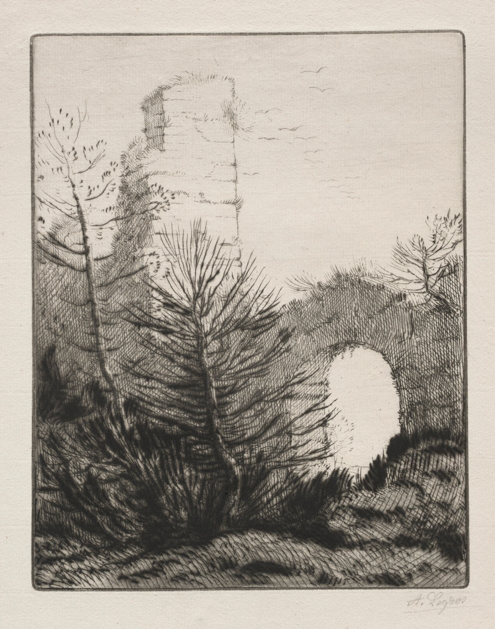 Ruinen eines Klosters von Alphonse Legros