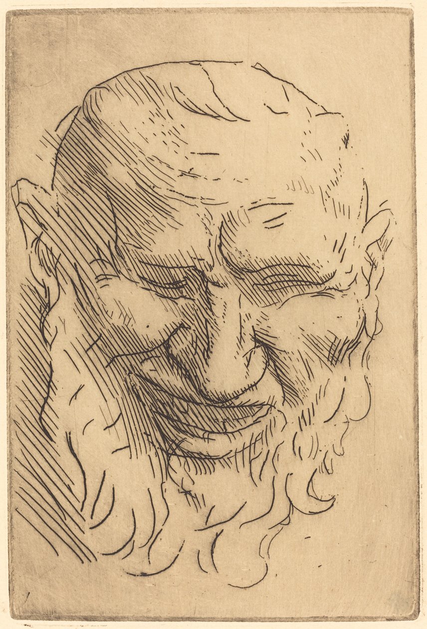 Kleiner Satyrmaske von Alphonse Legros