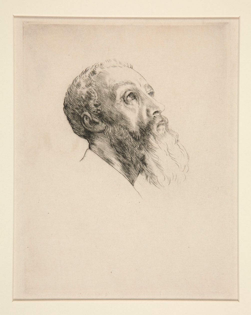 Kopf eines Modells von Alphonse Legros