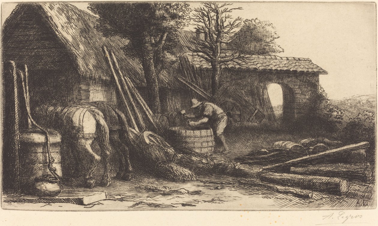 Der Küfer Le tonnelier von Alphonse Legros