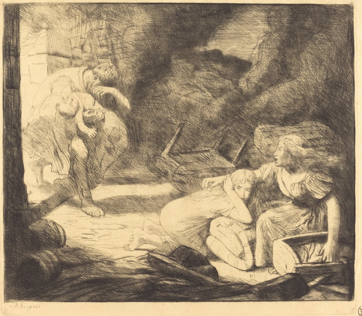 Das Feuer, 2. Platte von Alphonse Legros