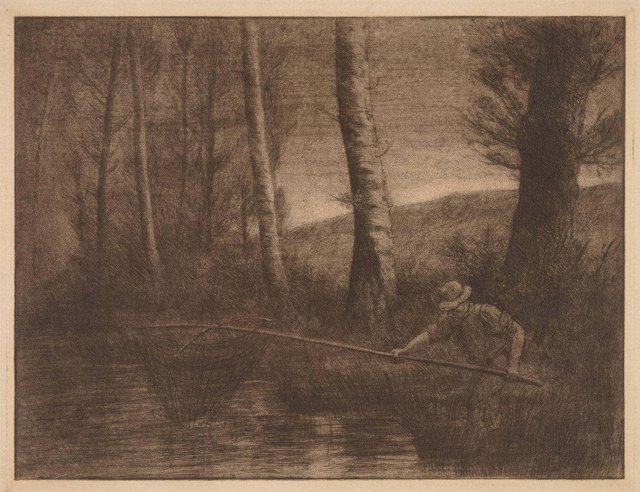 Der Fisch im Reusennetz von Alphonse Legros