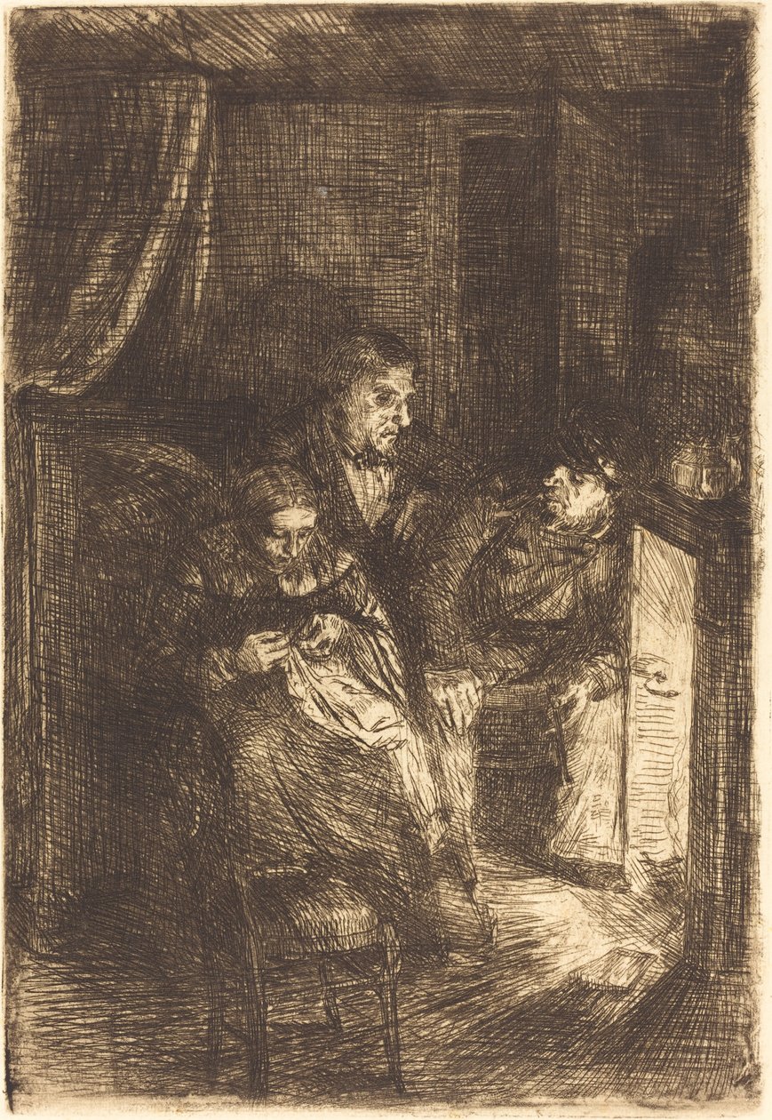 Der Herd Le foyer von Alphonse Legros