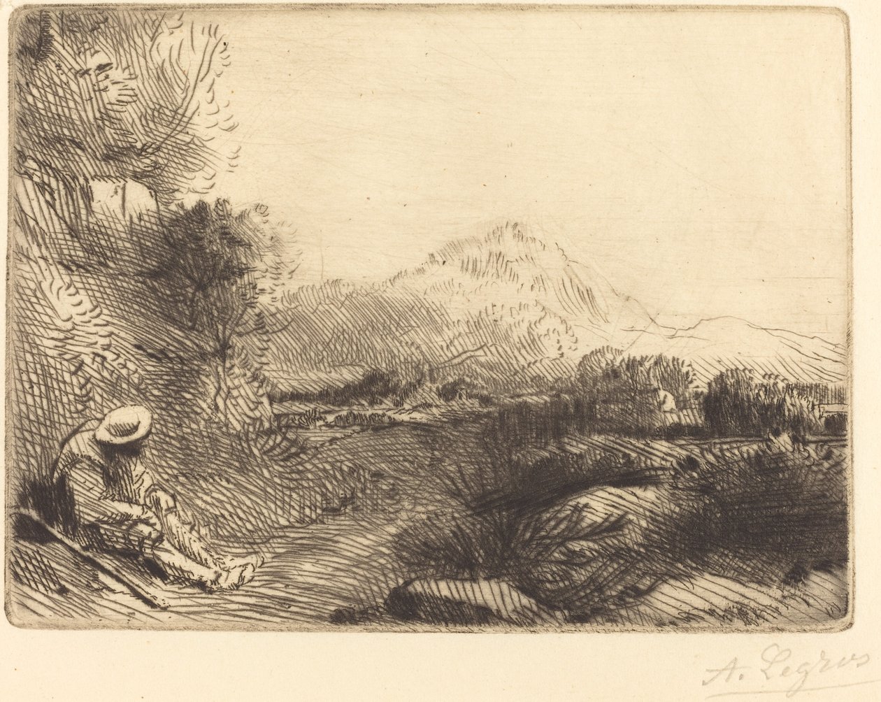 Reisender ruht Repos du voyageur von Alphonse Legros