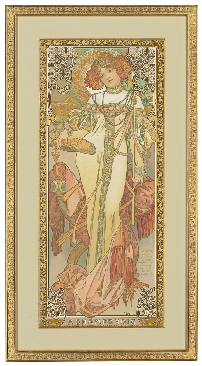 Vier Jahreszeiten: Herbst, 1900 von Alphonse Mucha