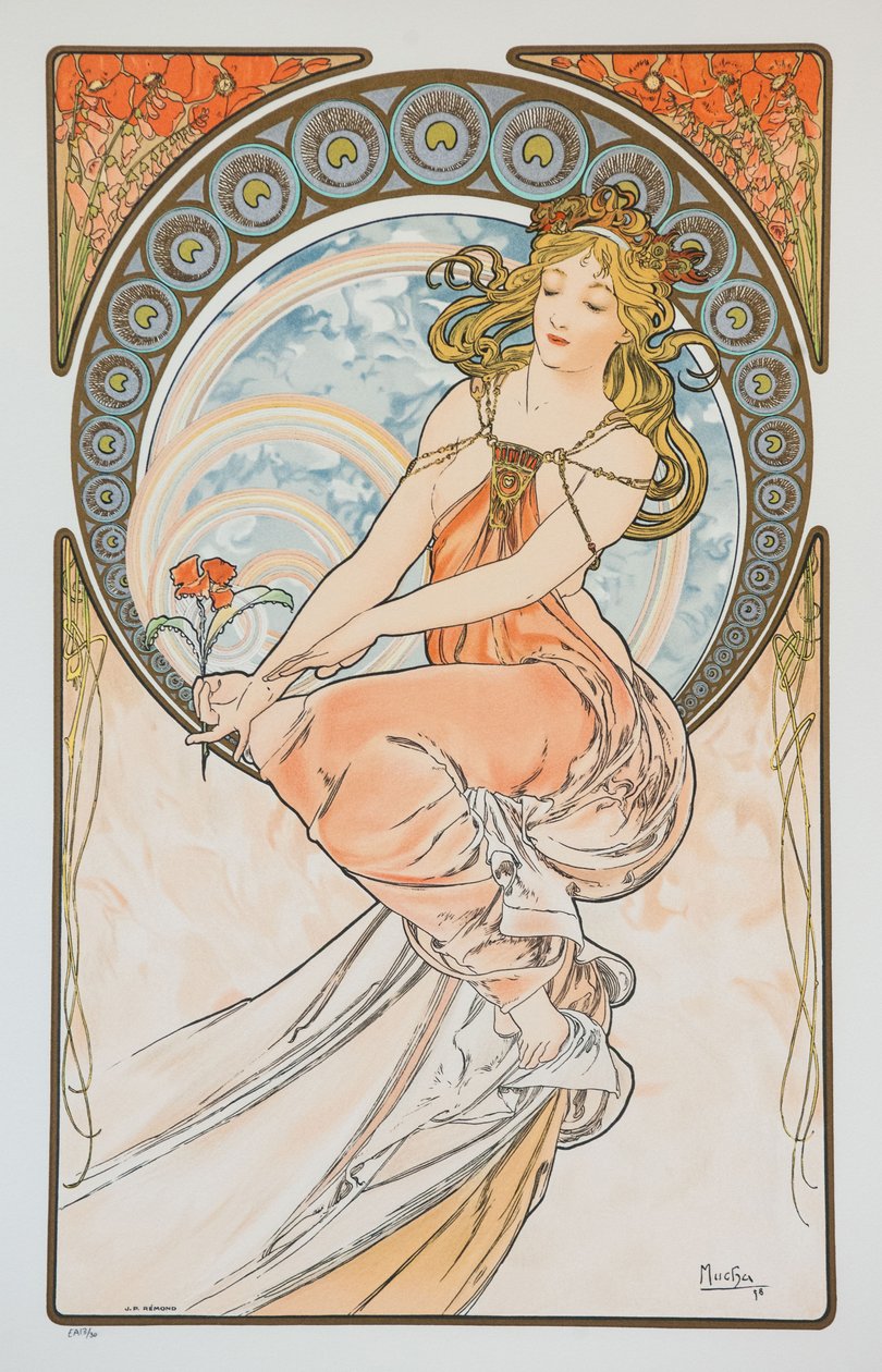 Gemälde aus der Serie Die Künste, 1898 von Alphonse Mucha