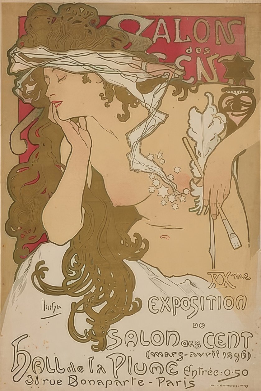 Salon des Cent, Frankreich, Paris von Alphonse Mucha
