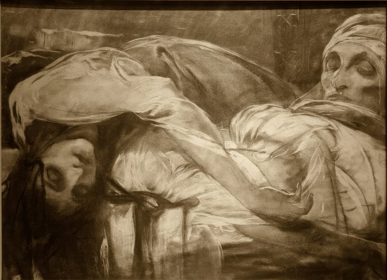 Tod der Braut des Hasanaga von Alphonse Mucha
