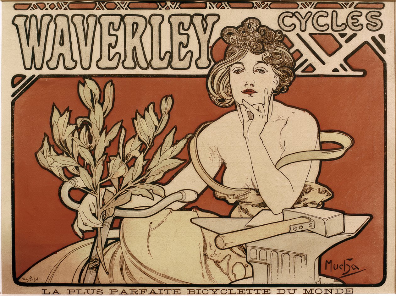 Waverley Cycles von Alphonse Mucha