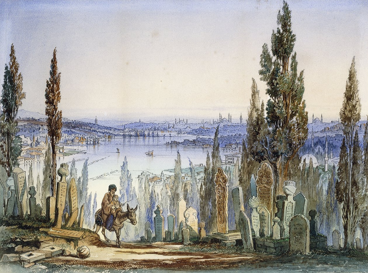 Konstantinopel von Eyub aus von Amadeo Preziosi