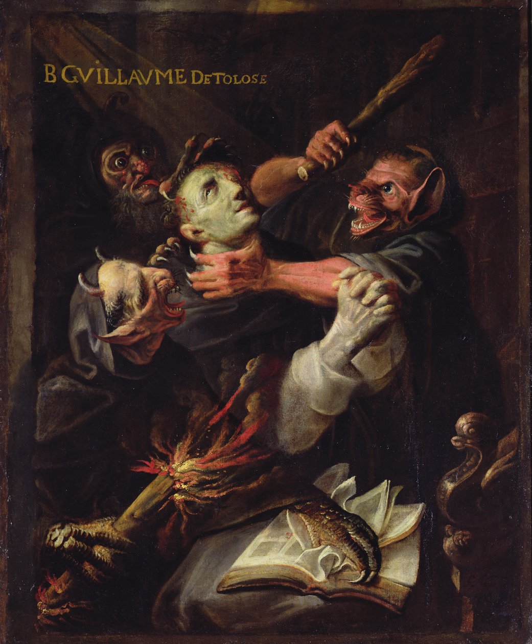 Der selige Guillaume de Toulouse (755-812) von Dämonen gequält von Ambroise Fredeau
