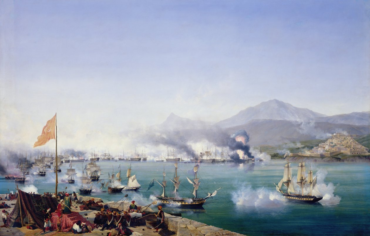 Die Schlacht von Navarino, 20. Oktober 1827 von Ambroise Louis Garneray