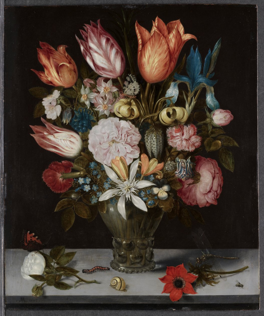 Blumen in einem Glas von Ambrosius Bosschaert