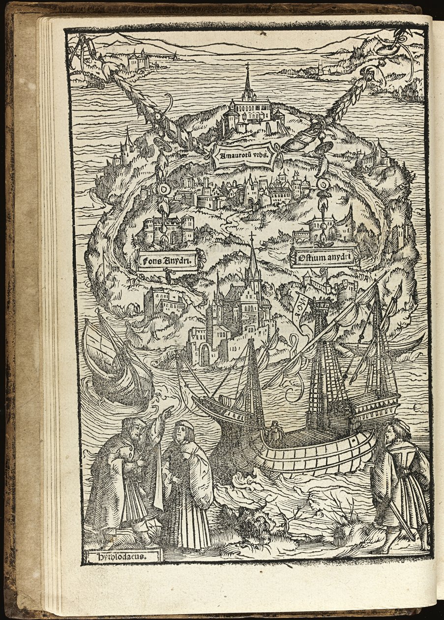Utopia von Thomas More, 1518 von Ambrosius Holbein