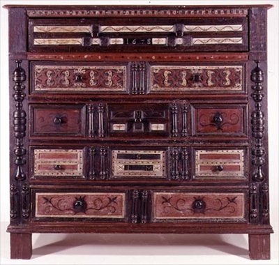 Kommode, wahrscheinlich von Thomas Dennis, 1678 von American School